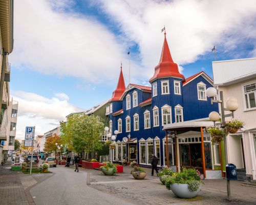 Winkelstraat in Akureyri