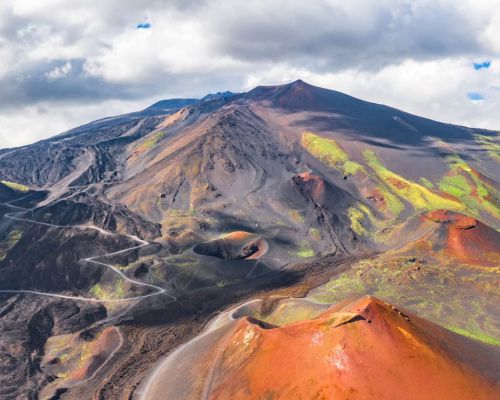 De Etna vulkaan (jaarlijks actief)
