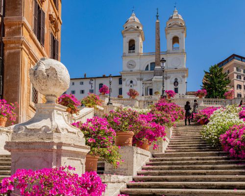 De Spaanse trappen in Rome