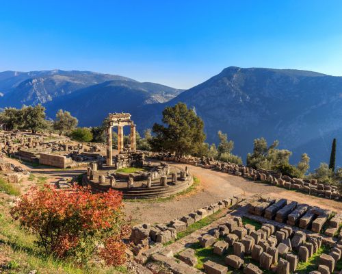 Ruïnes Athina Pronaia bij Delphi