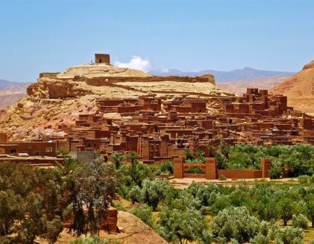 lanschap/dorp in Marokko