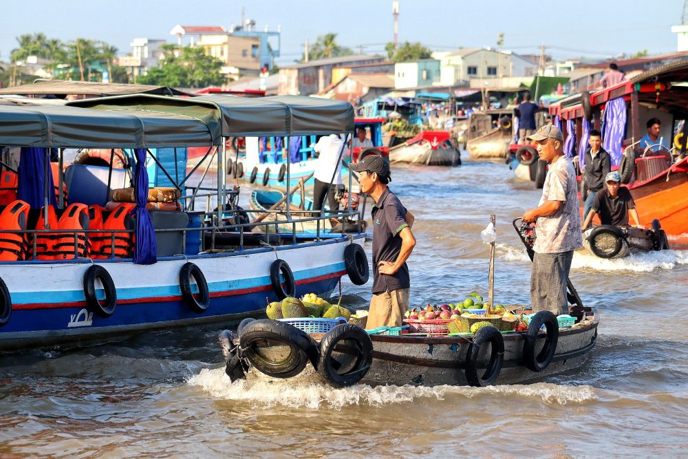 drijvende markten mekong