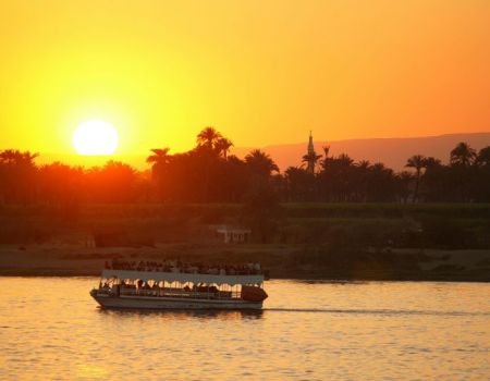 zonsondergang aan de Nijl