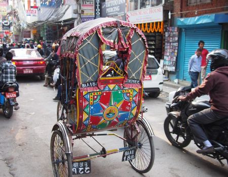 Straat in Kathmandu