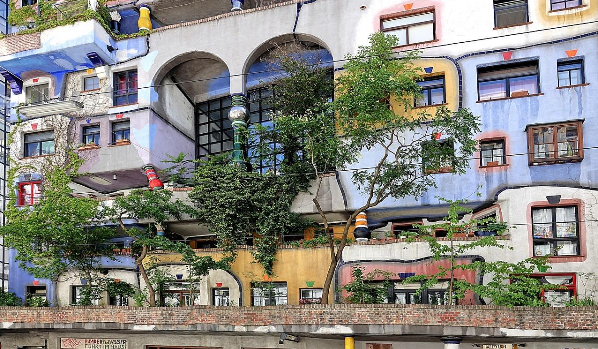 Hundertwasser gebouwen in wenen